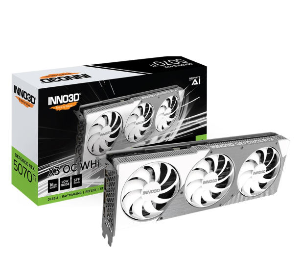 INNO3D GeForce RTX 5070 Ti X3 OC White 16GB GDDR7 DLSS4 - 1319109 - zdjęcie